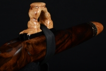 Walnut Burl Native American Flute, Minor, High D-5, #F57H